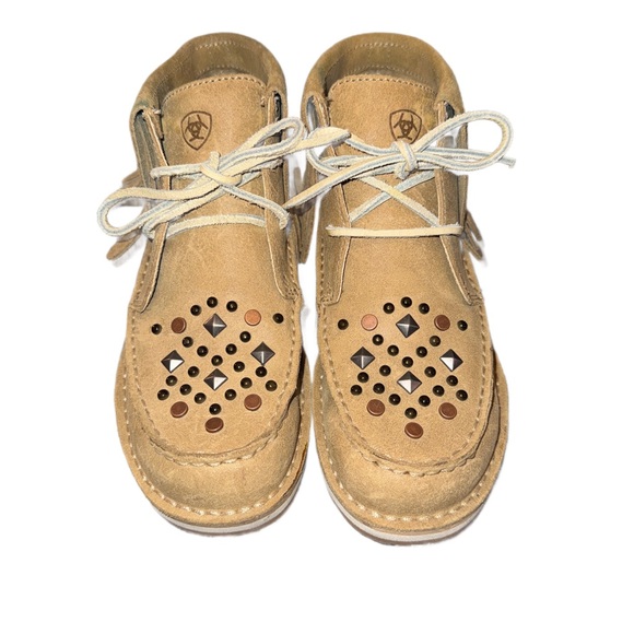 Ariat Tan Cruiser Chukka Ankle Boots with Fringe - EUC - Picture 2 of 6